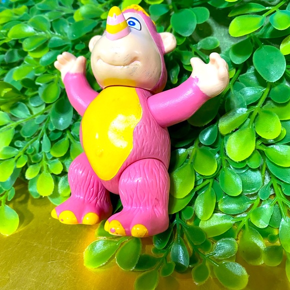 WALT DISNEY VTG 1985 WUZZLES RHINOKEY PINK & YELLOW PVC FIGURE LIMBS & HEAD MOVE - Picture 12 of 13